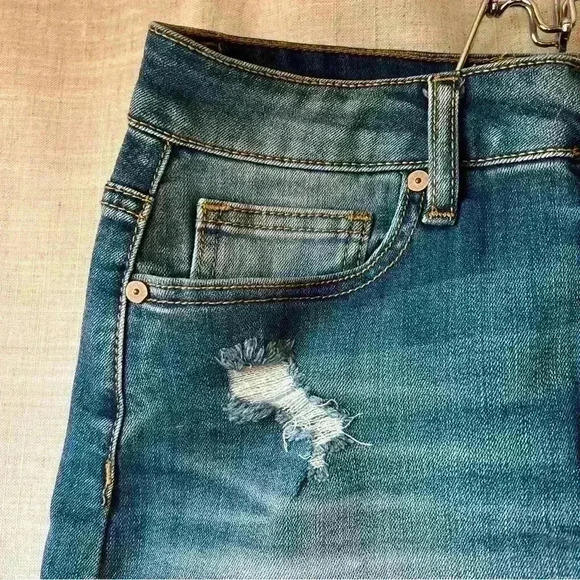 Indigo Rein | Mini Denim Jean Medium Wash Women Size 1 Indie Boho Spring Summer - Picture 2 of 7